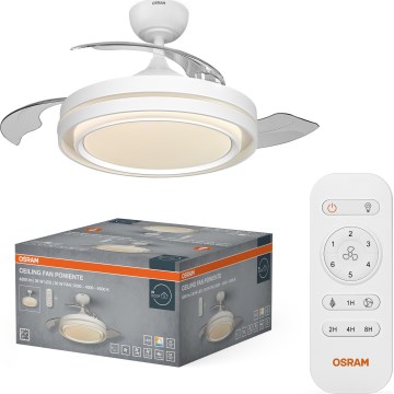 Osram - LED griestu lampa ar regulējamu spilgtumu un ventilatoru PONIENTE LED/36W/230V 3000/4000/6500K + tālvadība
