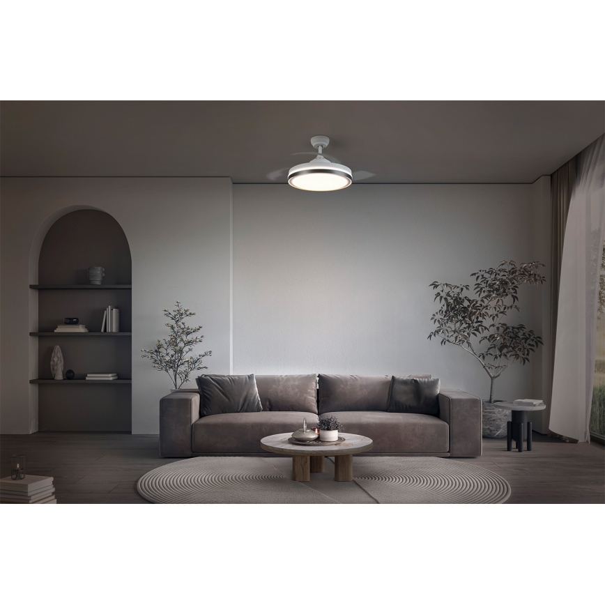 Osram - LED griestu lampa ar ventilatoru CEILING FAN LED/66W/230V 3000/4000/6500K balta + ar tālvadības pulti
