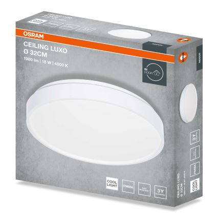 Osram - LED griestu lampa CEILING LUXO LED/18W/230V Ø 32 cm balta