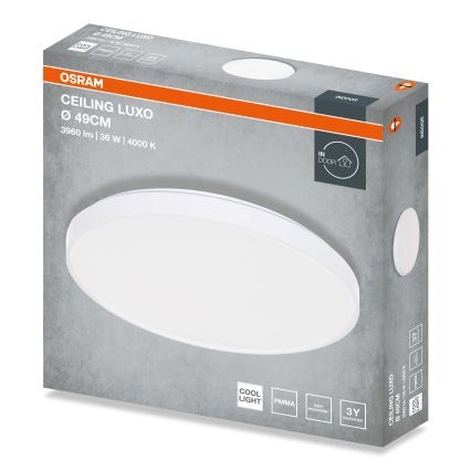 Osram - LED griestu lampa CEILING LUXO LED/36W/230V Ø 49 cm balta
