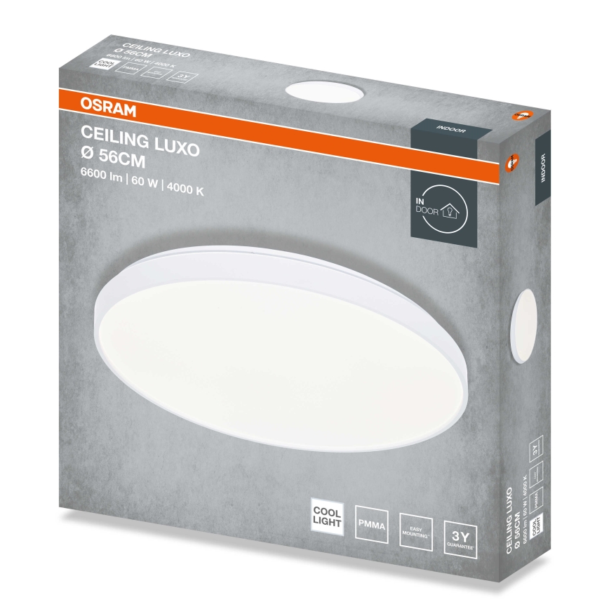 Osram - LED griestu lampa CEILING LUXO LED/60W/230V Ø 56 cm, balta
