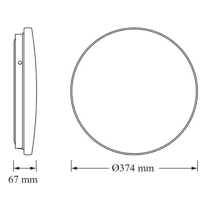 Osram - LED vannas istabas griestu lampa ar krēslas sensoru CEILING ROUND LED/24W/230V 6500K Ø 37 cm balta