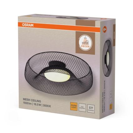 Osram - LED griestu lampa DECOR MESH LED/18,5W/230V Ø 30 cm melna