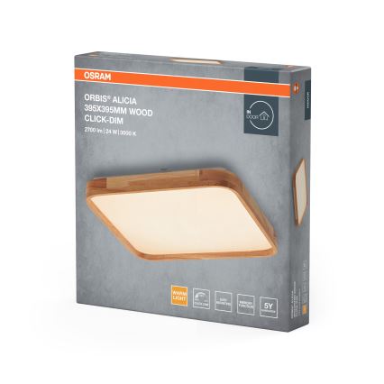 Osram - regulējama LED griestu lampa ORBIS ALICIA LED/24W/230V 39,5x39,5 cm bēša