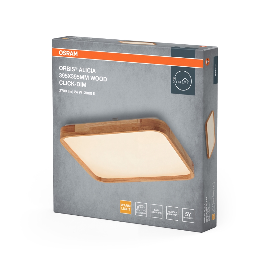 Osram - regulējama LED griestu lampa ORBIS ALICIA LED/24W/230V 39,5x39,5 cm bēša