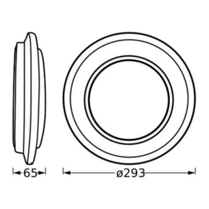 Osram - LED griestu lampa ORBIS BERLIN LED/16W/230V Ø 29,3 cm melna
