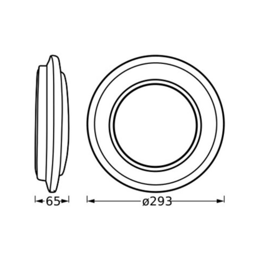 Osram - LED griestu lampa ORBIS BERLIN LED/16W/230V Ø 29,3 cm melna
