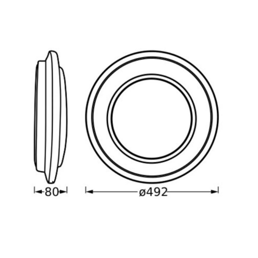 Osram - LED griestu lampa ORBIS BERLIN LED/36W/230V Ø 49,2 cm melna
