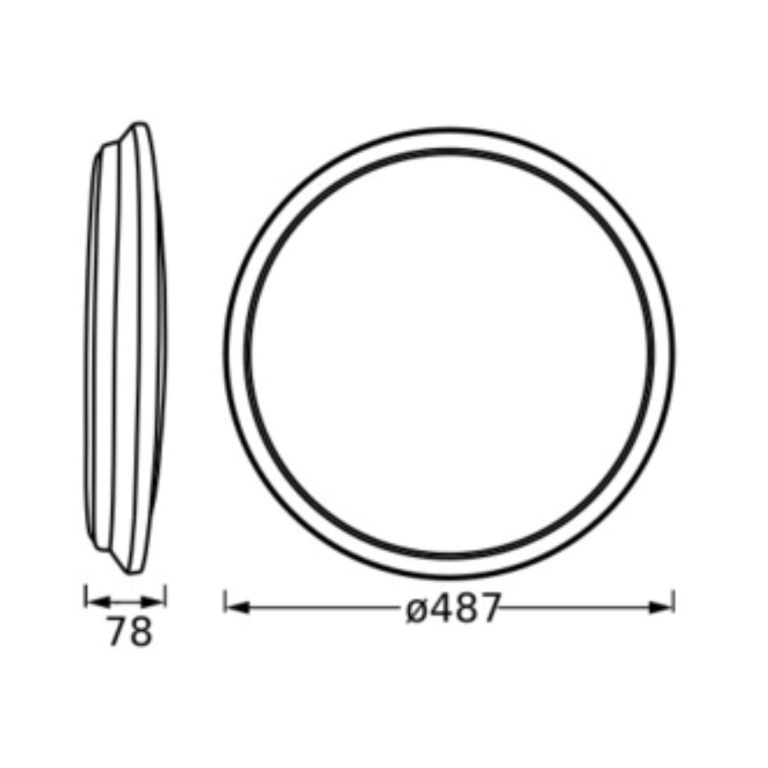 Osram - LED griestu lampa ORBIS DUBLIN LED/36W/230V Ø 49 cm sudraba krāsā