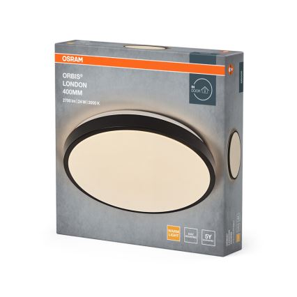Osram - LED griestu lampa ORBIS LONDON LED/24W/230V Ø 39,5 cm melna