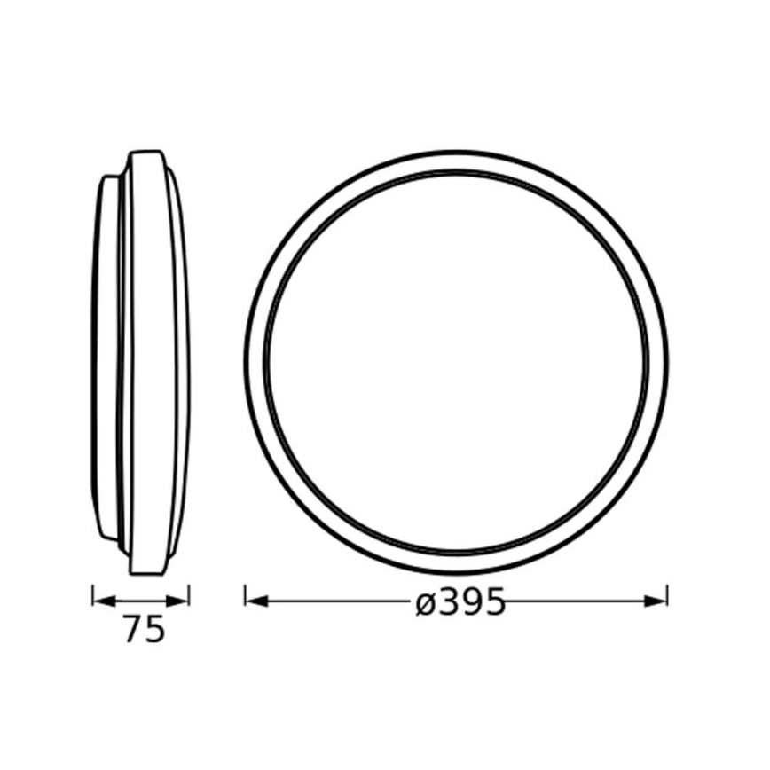 Osram - LED griestu lampa ORBIS LONDON LED/24W/230V Ø 39,5 cm melna