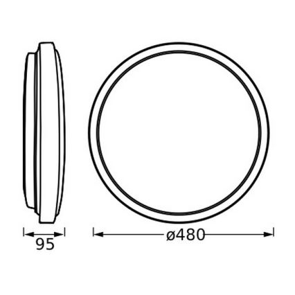 Osram - LED griestu lampa ORBIS LONDON LED/36W/230V Ø 48 cm balta