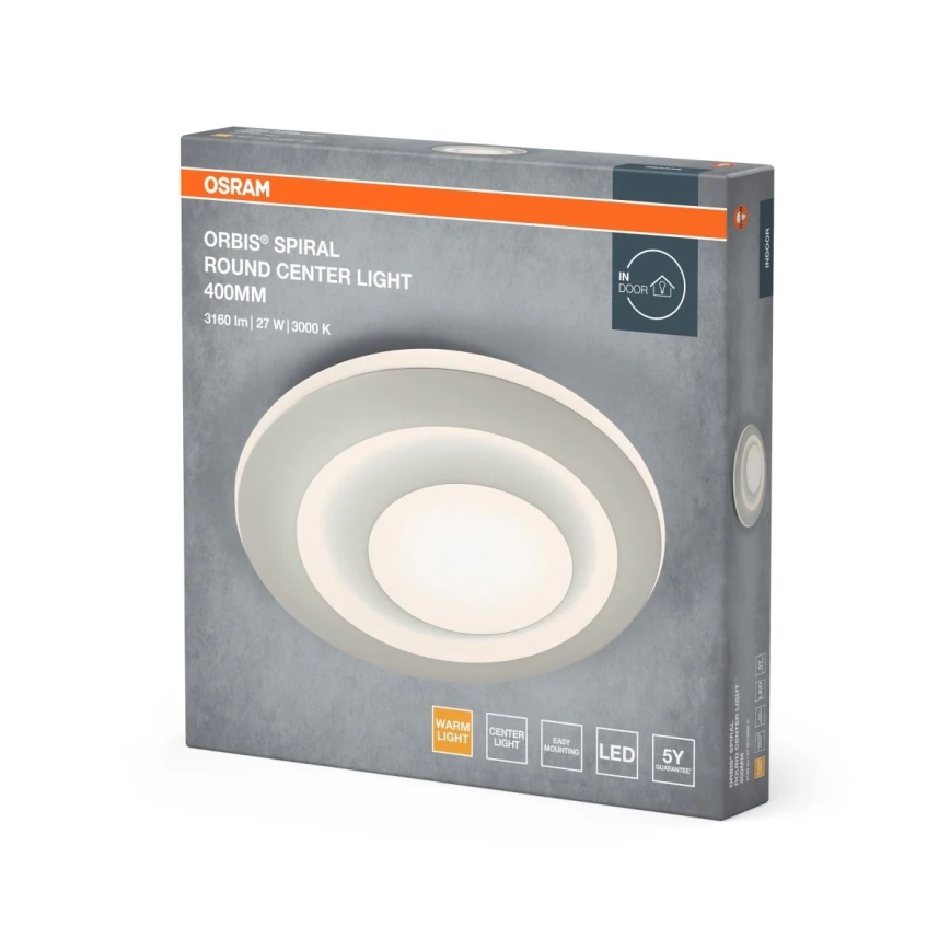 Osram - LED griestu lampa ORBIS SPIRAL LED/27W/230V Ø 40 cm balta