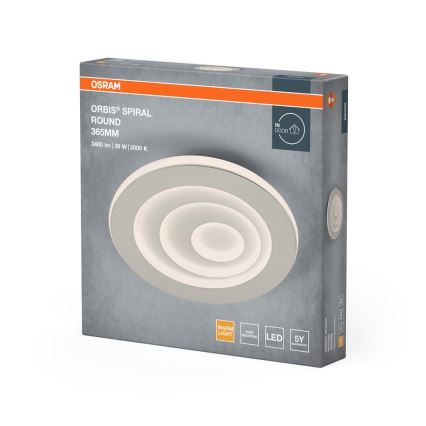 Osram - LED griestu lampa ORBIS SPIRAL LED/38W/230V Ø 36,5 cm balta