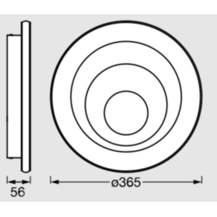 Osram - LED griestu lampa ORBIS SPIRAL LED/38W/230V Ø 36,5 cm balta