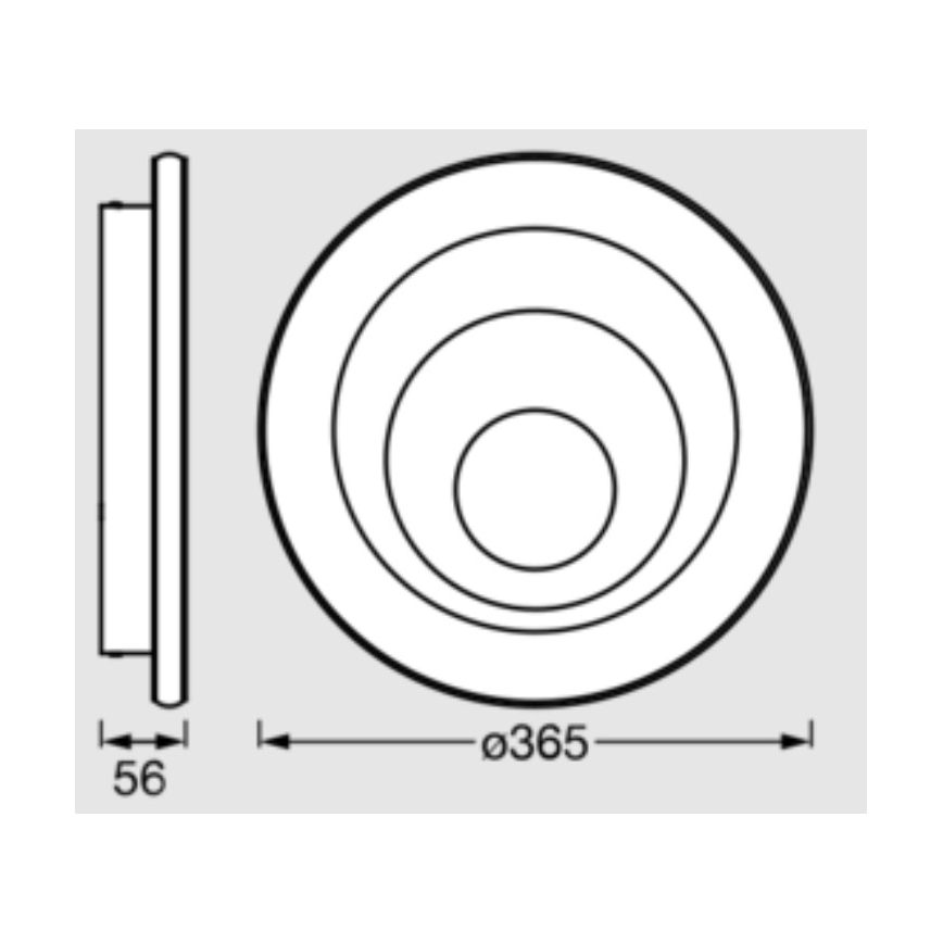 Osram - LED griestu lampa ORBIS SPIRAL LED/38W/230V Ø 36,5 cm balta