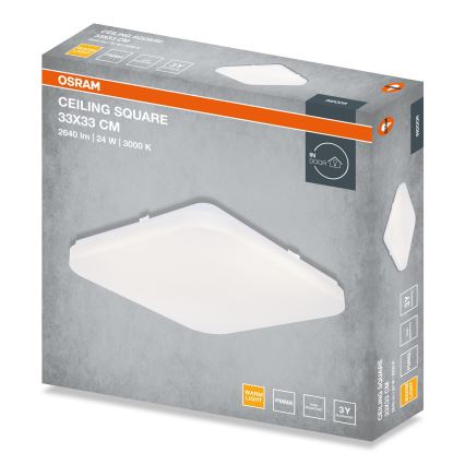 Osram - LED griestu lampa SQUARE LED/24W/230V 33x33 cm