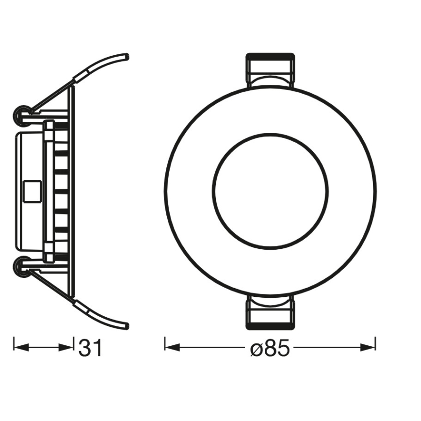 Osram - LED iebūvējamais griestu gaismeklis SLIM LED/4,5W/230V 3000K