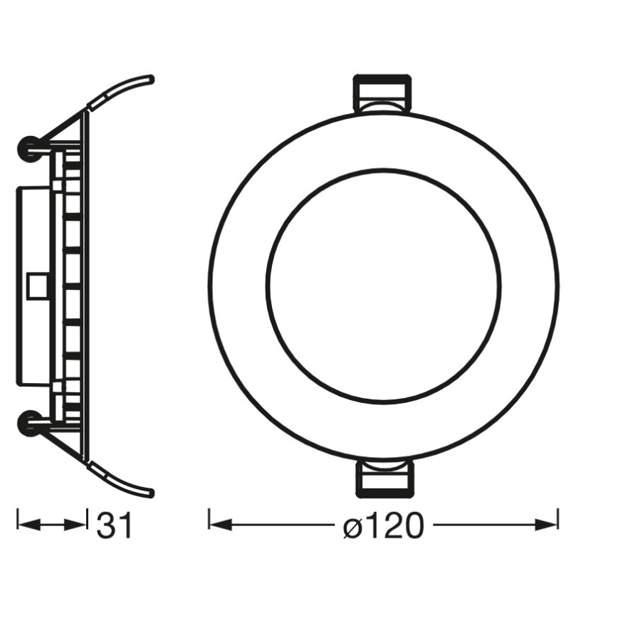 Osram - LED iebūvējamais griestu gaismeklis SLIM LED/8W/230V 4000K