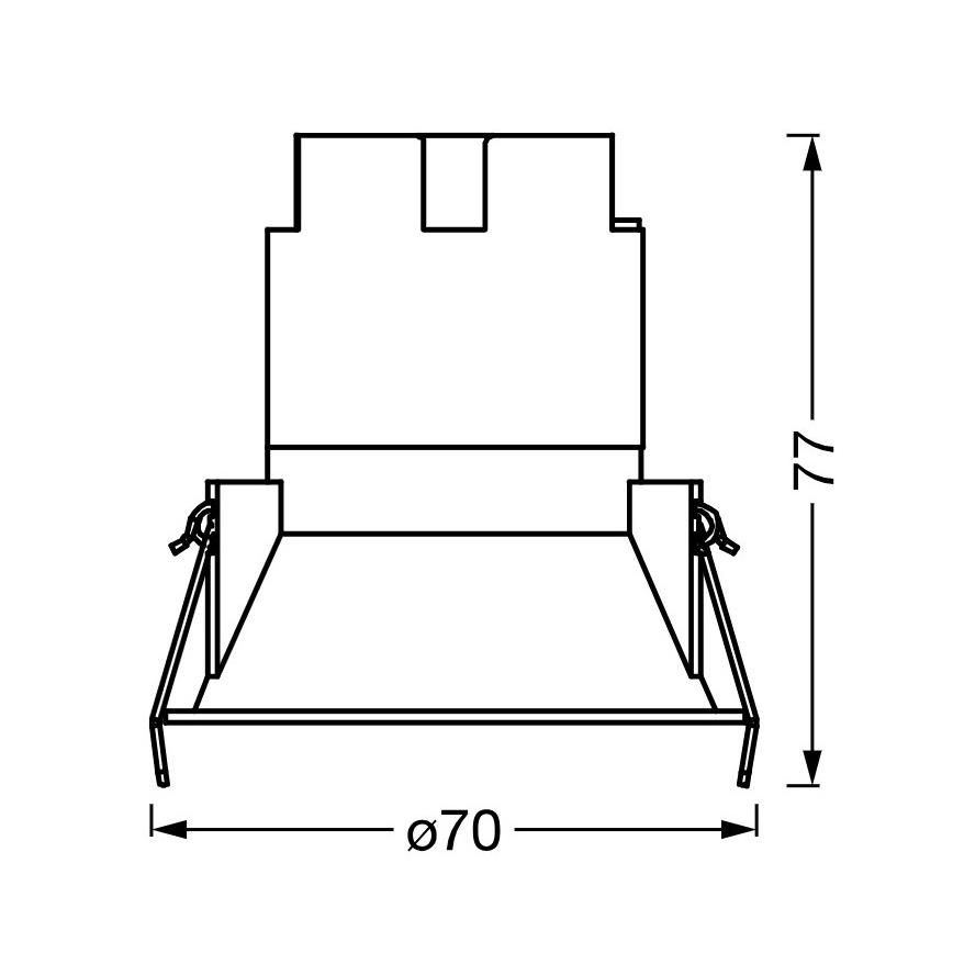 Osram - LED iebūvējamais griestu gaismeklis SPOT TWIST LED/5W/230V 3000K Ø 7 cm balts/sudraba