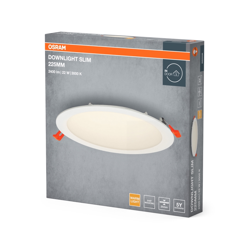 Osram - LED Iegremdējama lampa SLIM LED/22W/230V 3000K