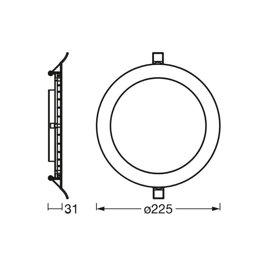 Osram - LED Iegremdējama lampa SLIM LED/22W/230V 4000K