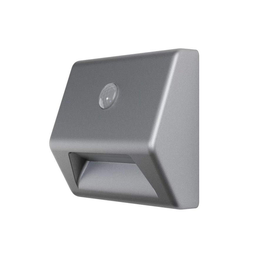 Osram - LED kāpņu gaismeklis ar NIGHTLUX sensoru LED/0,25W/3xAAA IP54 sudraba