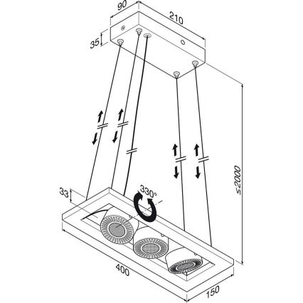 Osram - LED Lustra TRESOL 3xLED/4,5W/230V