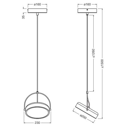 Osram - LED lustra uz kabeļa DECOR PUCK LED/12W/230V CRI 90 melna
