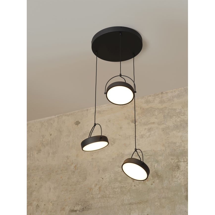 Osram - LED lustra uz stieples DECOR PUCK 3xLED/12W/230V CRI 90 melna