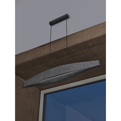 Osram - LED lustra uz troses DECOR FLAT LED/23W/230V pelēka
