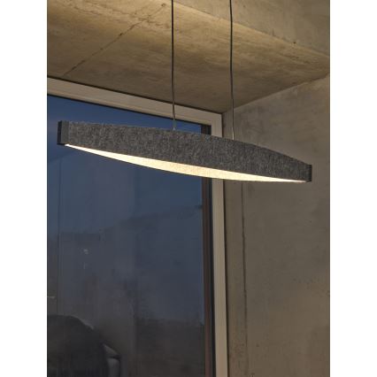 Osram - LED lustra uz troses DECOR FLAT LED/23W/230V pelēka