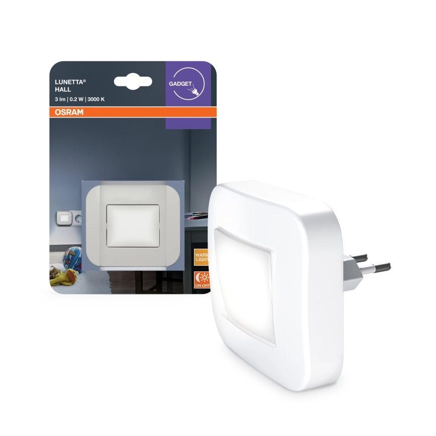 Osram - LED nakts gaisma ar krēslas sensoru LUNETTA LED/0,2W/230V