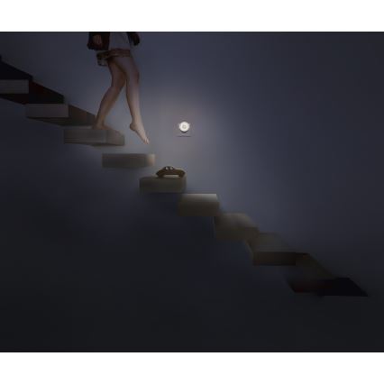 Osram - LED naktslampa ar kustības un krēslas sensoru LUNETTA LED/0,31W/230V balta