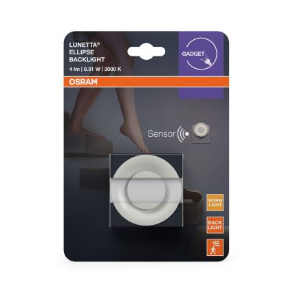 Osram - LED naktslampa ar kustības un krēslas sensoru LUNETTA LED/0,31W/230V balta
