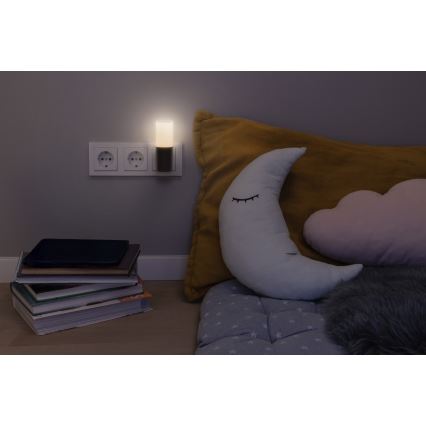 Osram - LED nakts lampiņa ar krēslas sensoru LUNETTA LED/0,2W/230V melna