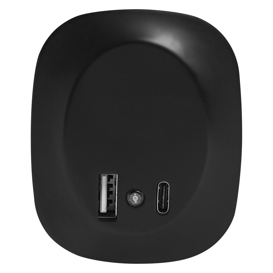 Osram - LED naktslampiņa kontaktligzdai ar sensoru un USB LUNETTA LED/12,5W/230V melna