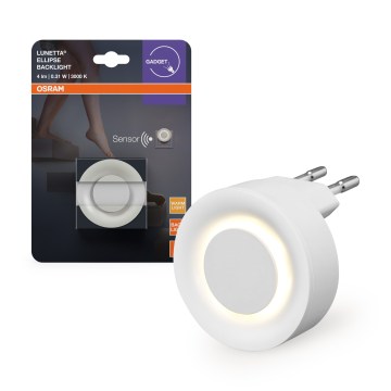 Osram - LED naktslampa ar kustības un krēslas sensoru LUNETTA LED/0,31W/230V balta