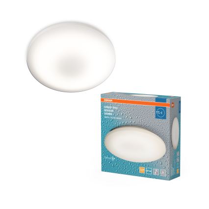 Osram - LED griestu lampa vannas istabai ar kustības un krēslas sensoru ORBIS LED/15,5W/230V Ø 30 cm IP44 balta