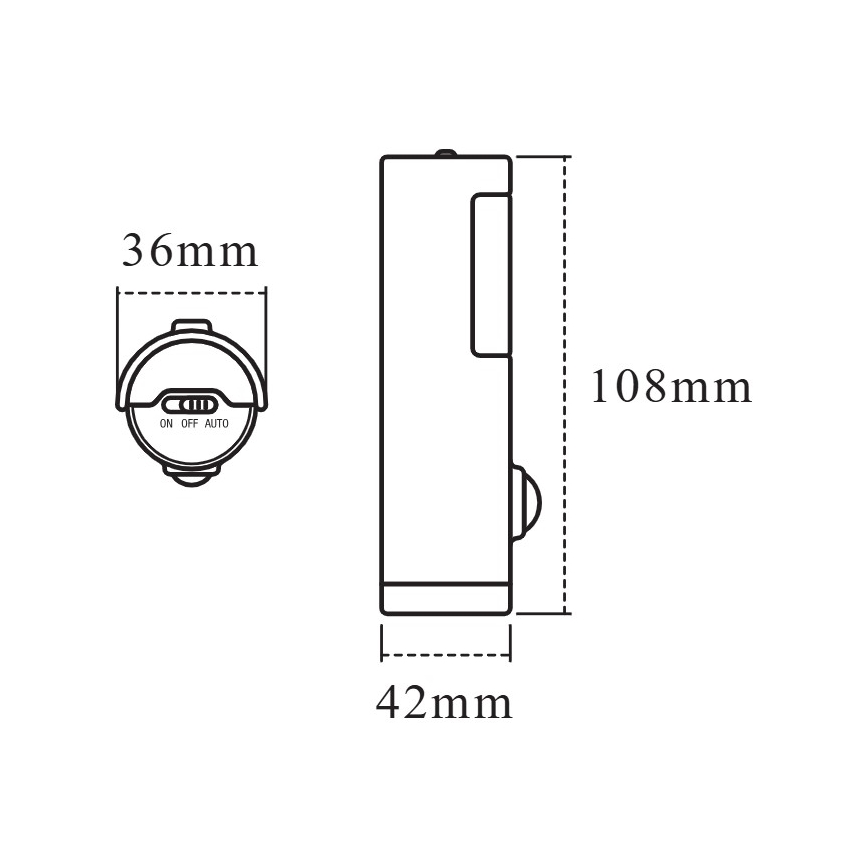 Osram - LED orientācijas lampiņa ar sensoru NIGHTLUX LED/0,35W/3xAAA IP54 sudraba