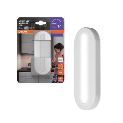 Osram - LED orientācijas gaismeklis ar kustības sensoru MOBILE LED/0,5W/3,7V 330 mAh CRI 90 balts