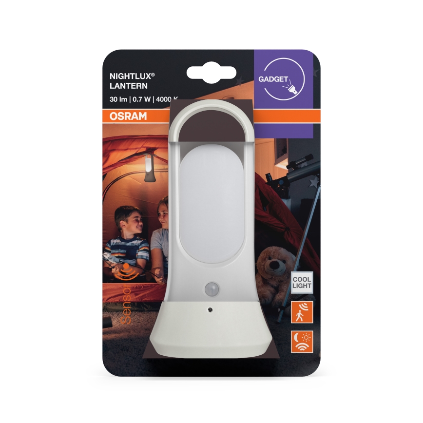 Osram - LED orientācijas gaismeklis ar kustības un krēslas sensoru MOBILE LED/0,7W/4xAAA balts