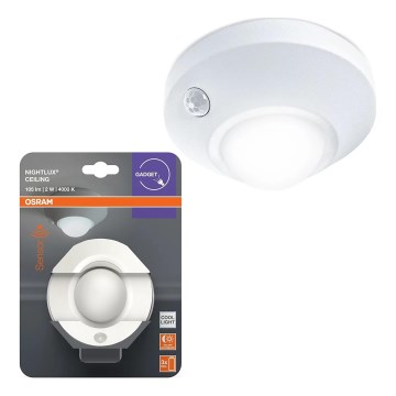 Osram - LED orientējošais gaismeklis ar sensoru NIGHTLUX LED/2W/3xAA balts