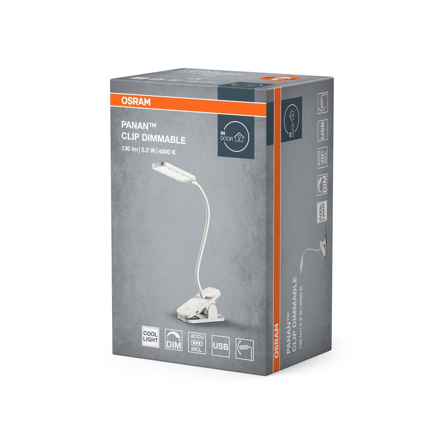 Osram - LED pieskāriena regulējamā galda lampa PANAN LED/5,2W/5V 1200 mAh