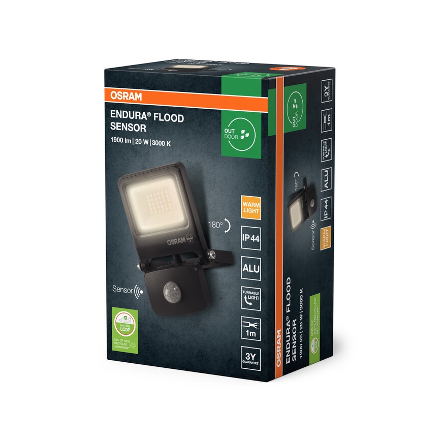 Osram - LED prožektors ar sensoru ENDURA LED/20W/230V 3000K IP44