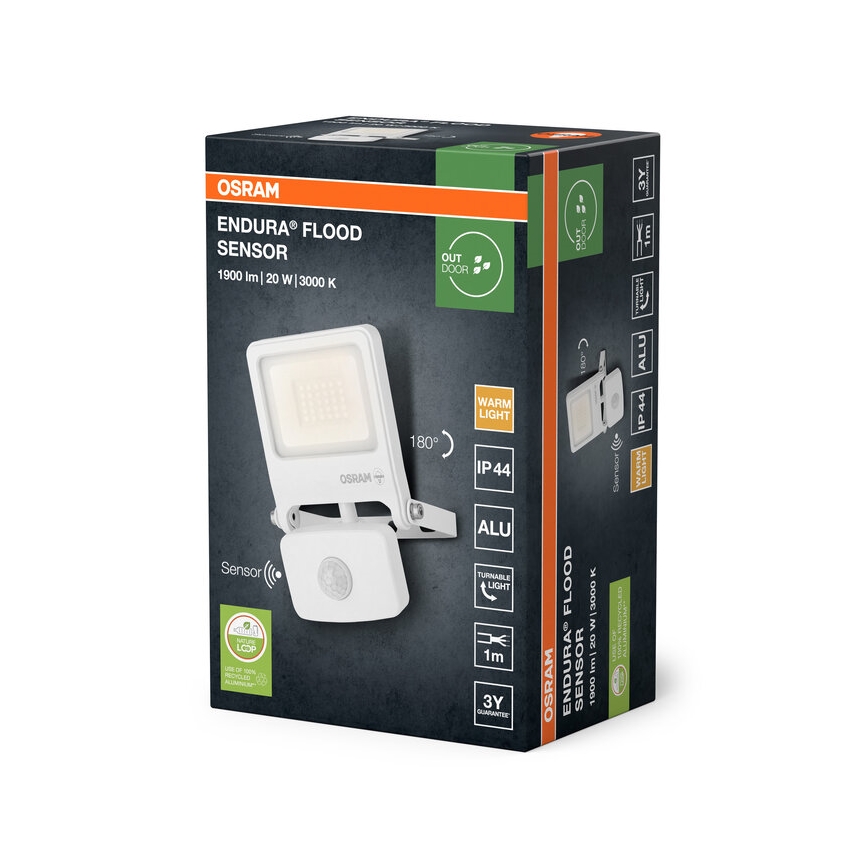 Osram - LED prožektors ar sensoru ENDURA LED/20W/230V 3000K IP44