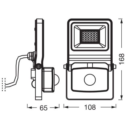 Osram - LED prožektors ar sensoru ENDURA LED/20W/230V 3000K IP44