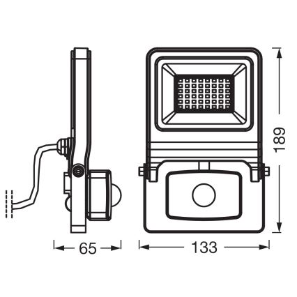 Osram - LED prožektors ar sensoru ENDURA LED/30W/230V 3000K IP44