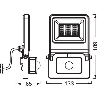 Osram - LED prožektors ar sensoru ENDURA LED/30W/230V 3000K IP44