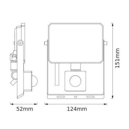 Osram - LED prožektors ar sensoru FLOODLIGHT LED/20W/230V 3000K IP65